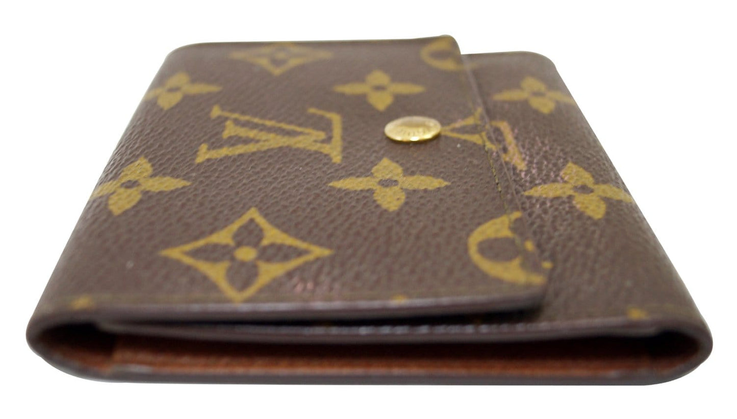 LOUIS VUITTON Monogram Canvas Trifold Wallet Brown