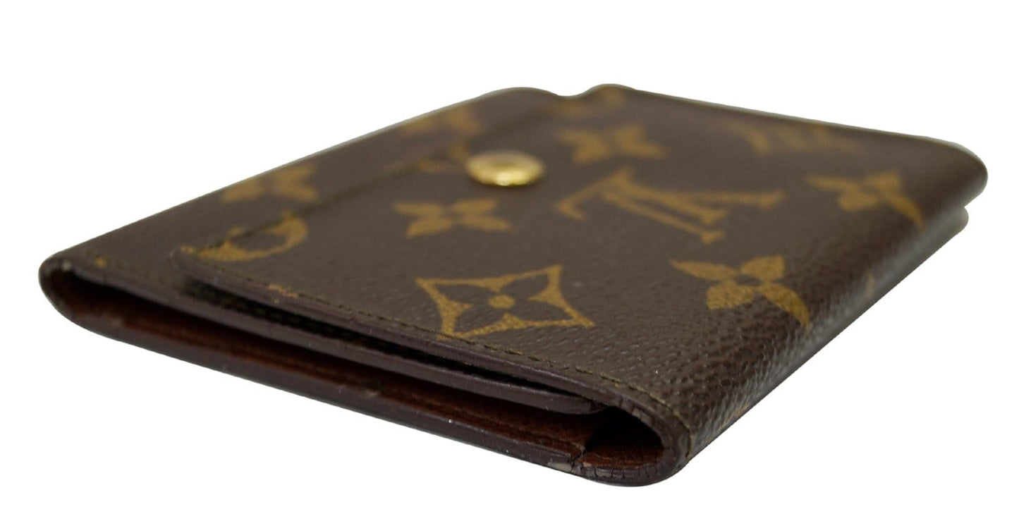 LOUIS VUITTON Monogram Canvas Trifold Wallet Brown
