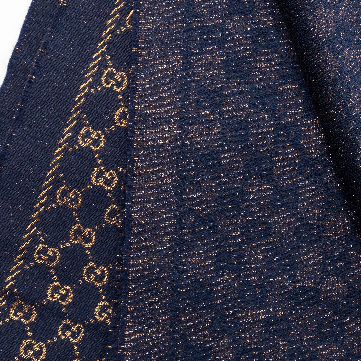 Gucci Wool Scarf Supreme Navy/Gold