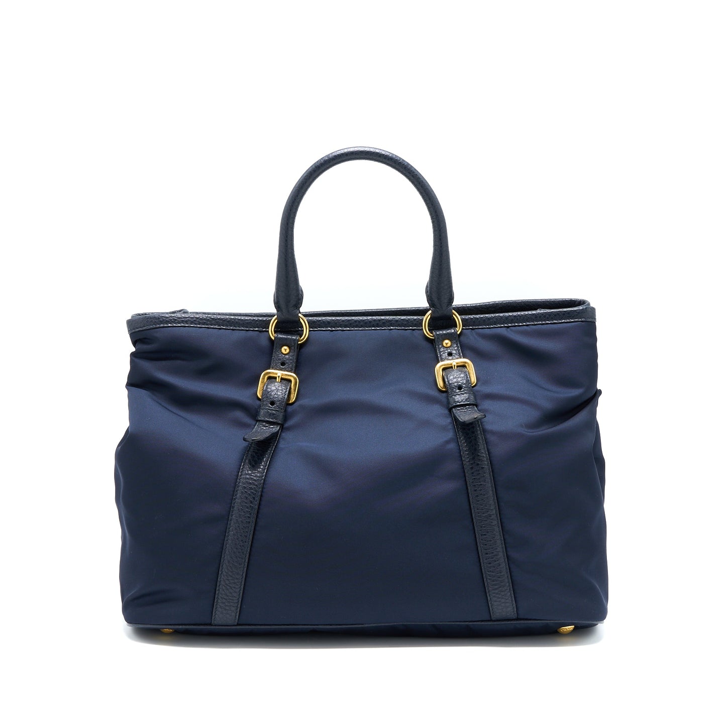 Prada Tessuto Tote Purse Nylon Dark Blue