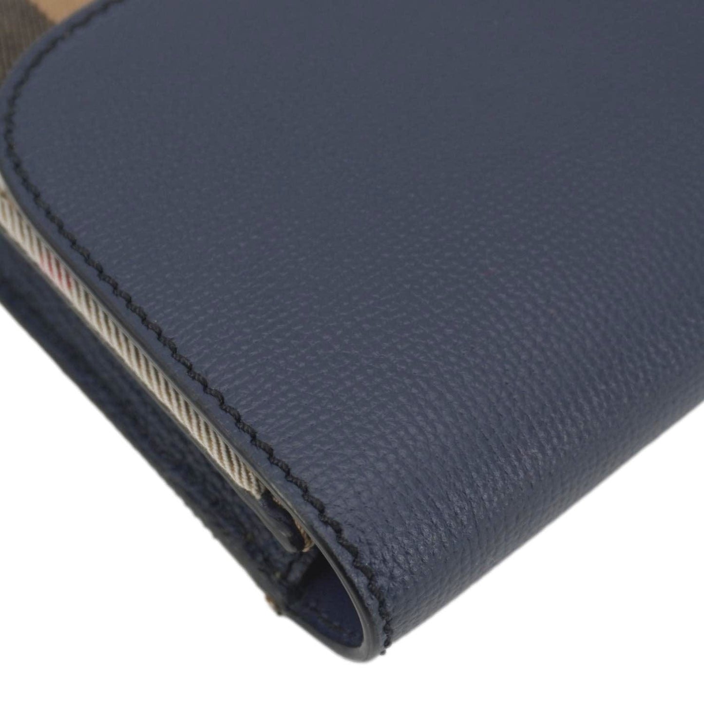 BURBERRY Hampshire Small House Check Crossbody Bag Navy Blue