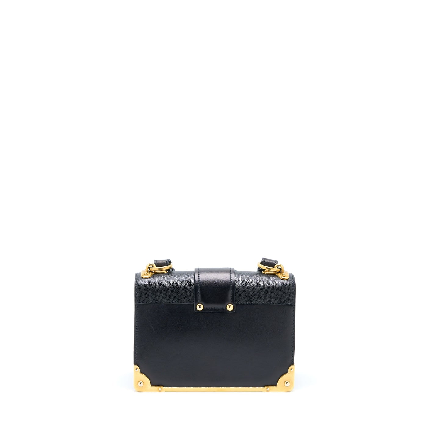 Prada Cahier Crossbody Purse Leather Black