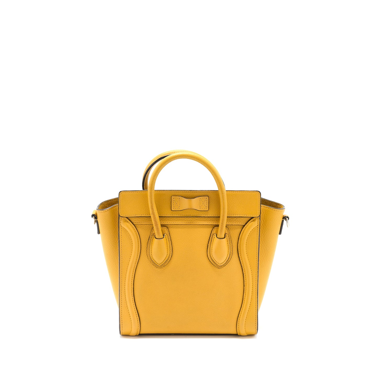 Celine Nano Luggage Purse Calfskin Yellow