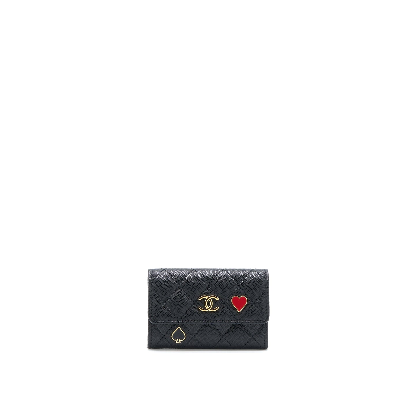 Chanel 23C Limited Edition Card Holder Caviar Black GHW (Microchip)
