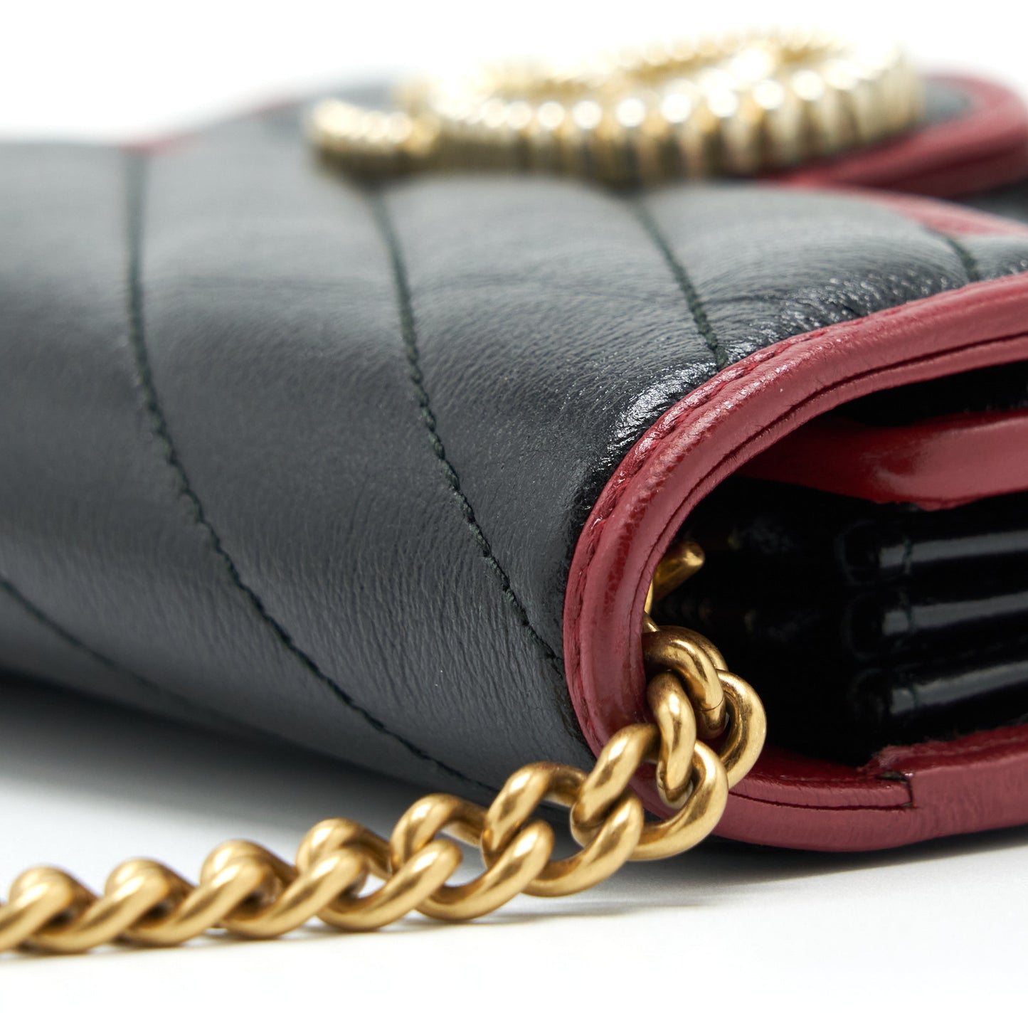 Gucci Marmont Wallet On Chain Black