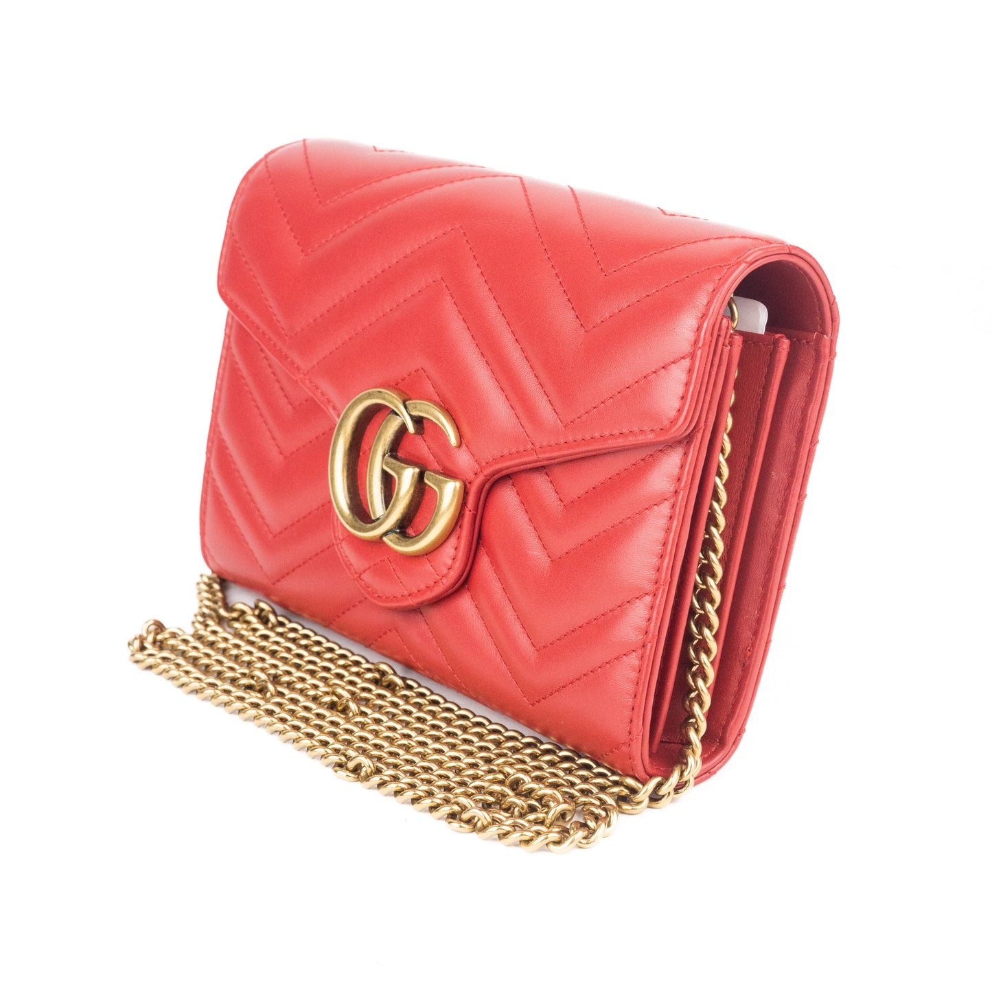 Gucci GG Marmont Matelassé Mini Bag in Red
