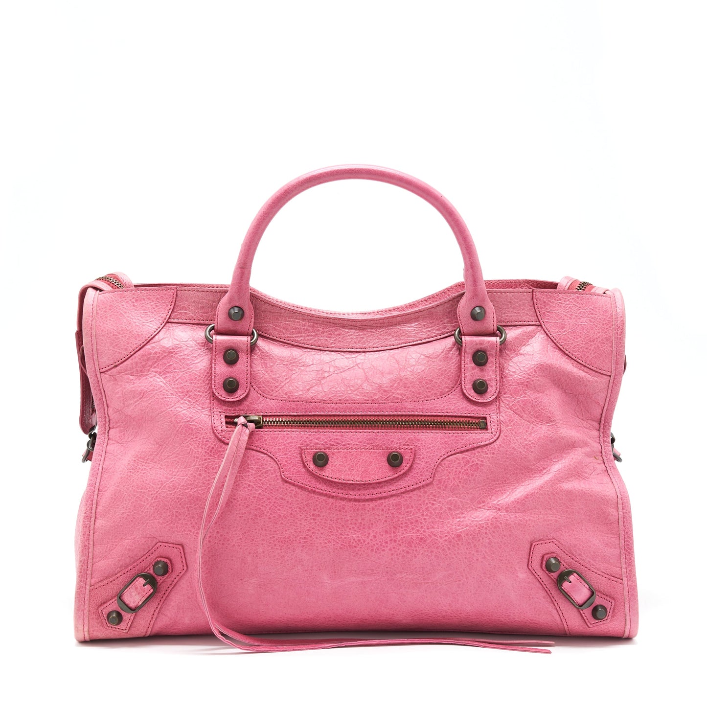Balenciaga Classic City Purse Pink Ruthenium Hardware