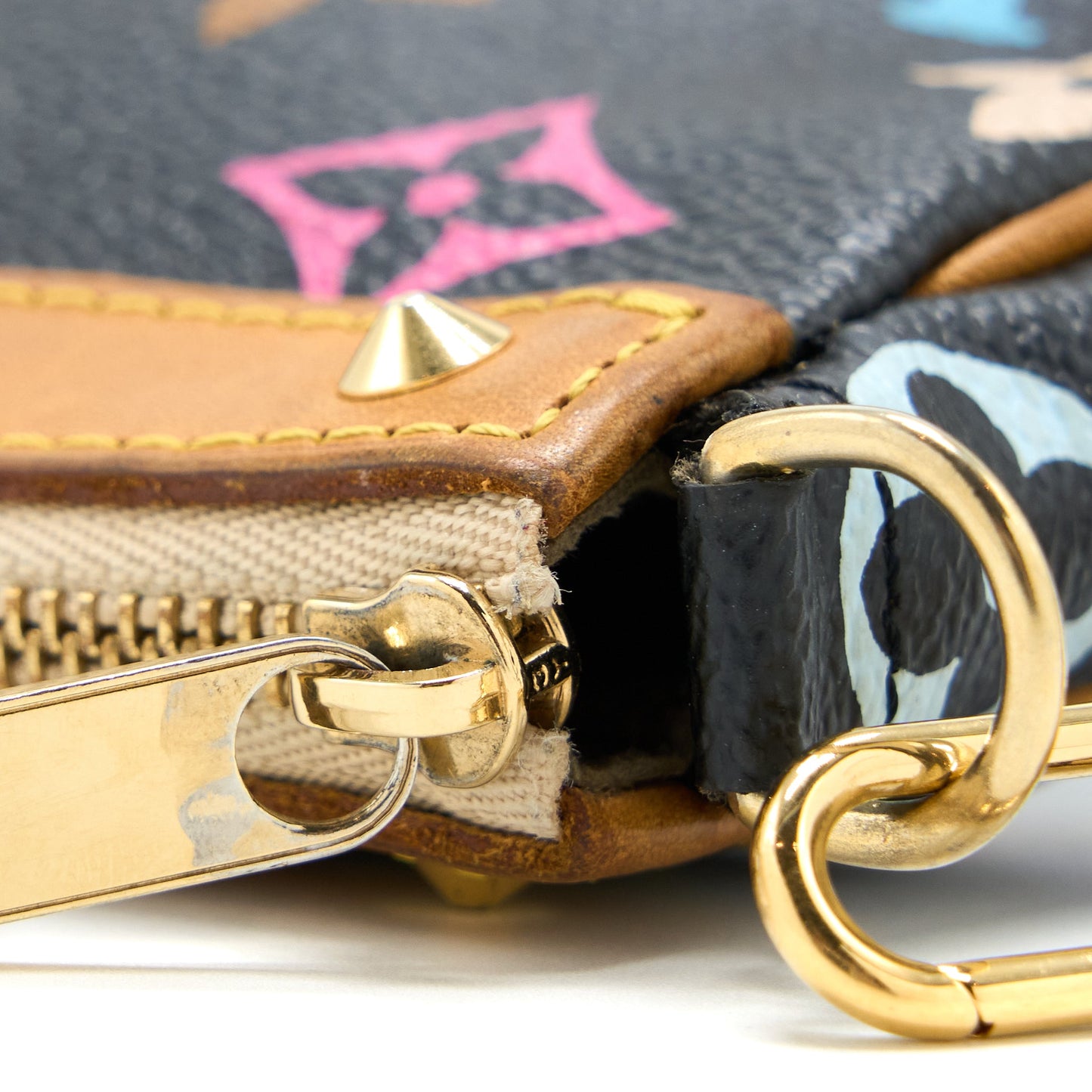 Louis Vuitton Vintage Pochette Accessories Multicolour Monogram Canvas Black