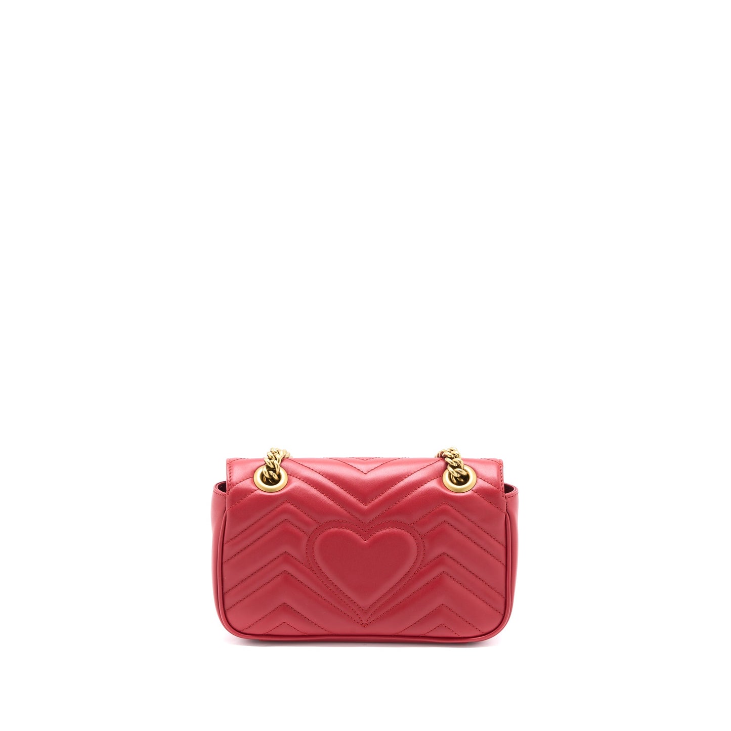Gucci Mini Marmont Purse Calfskin Red Brushed