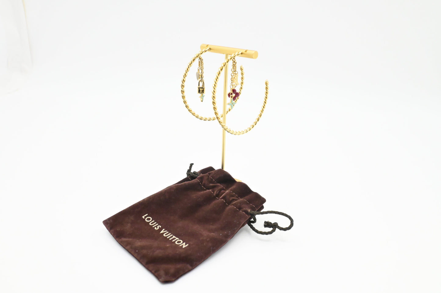 Louis Vuitton Sweet Monogram Hoop Earrings