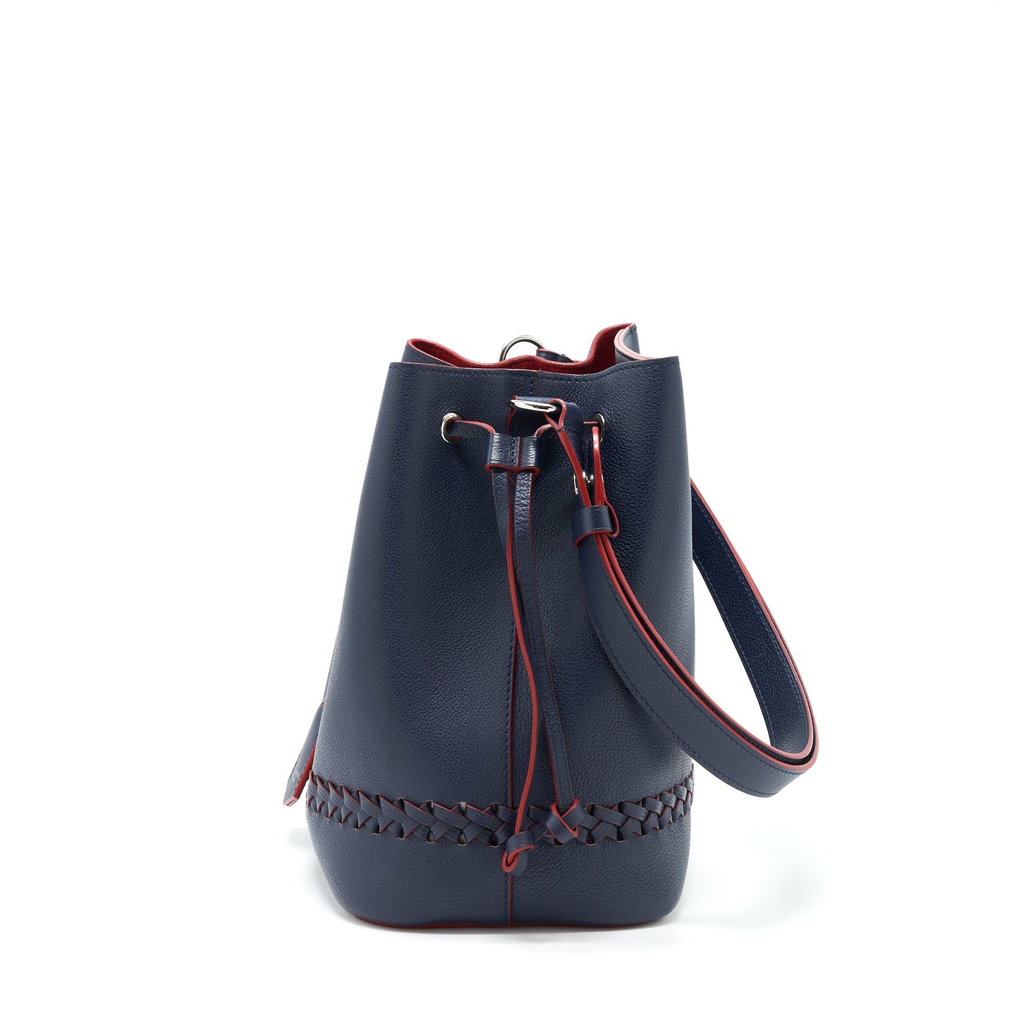 Louis Vuitton Lockme Bucket Purse Navy/Red With An Extra Purse Charm