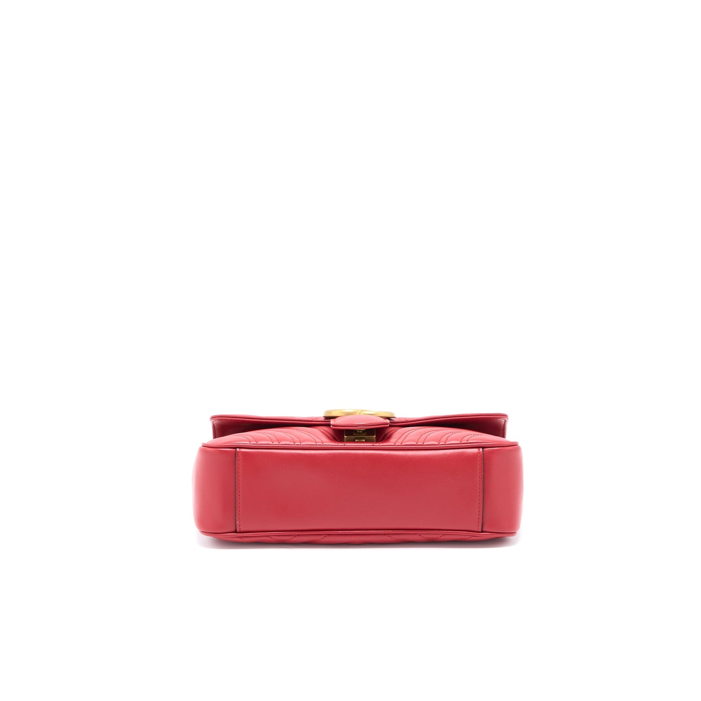 Gucci Small Marmont Purse Calfskin Red Brushed