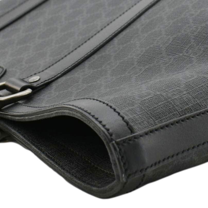 GUCCI GG Supreme Medium Tote Bag Black 322063