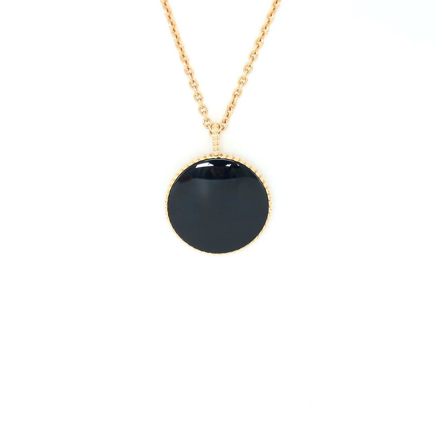 Dior Large Rose Des Vents Medallion Rose Gold With Diamond And Onyx