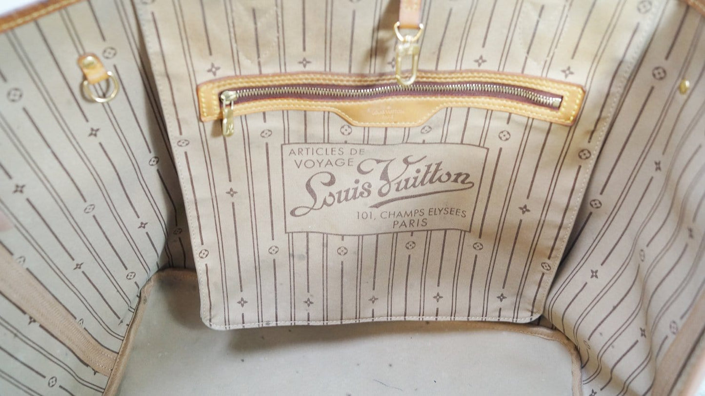 LOUIS VUITTON Monogram Canvas Neverfull GM Brown Tote Bag