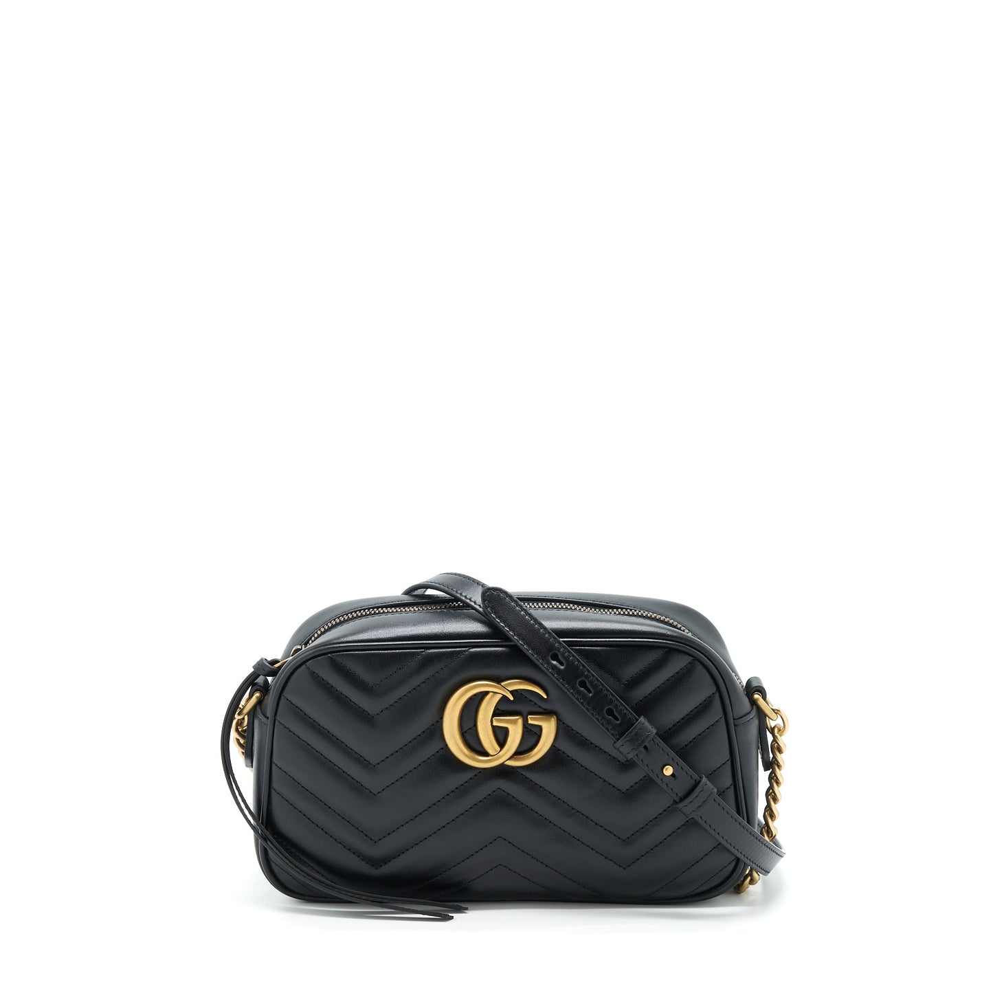 Gucci Marmont Small Matelasse Mini Purse Calfskin Black