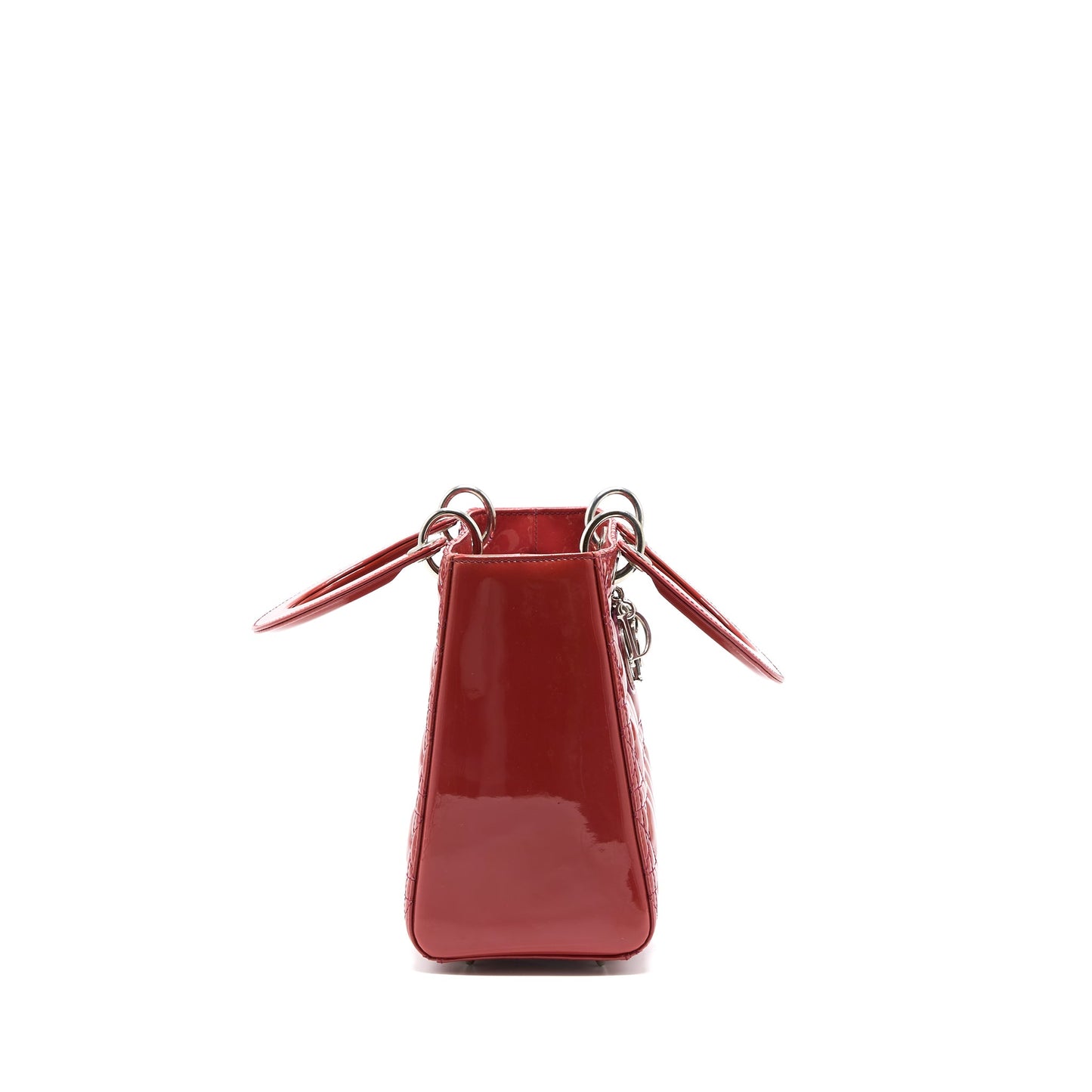 Dior Medium Lady Dior Patent Orange