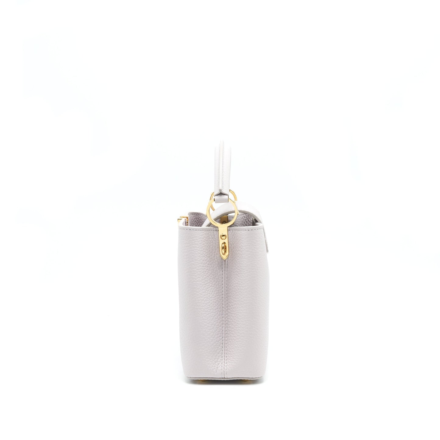 Louis Vuitton Capucines Brume Grey Gold Harware with Abalone-Shell