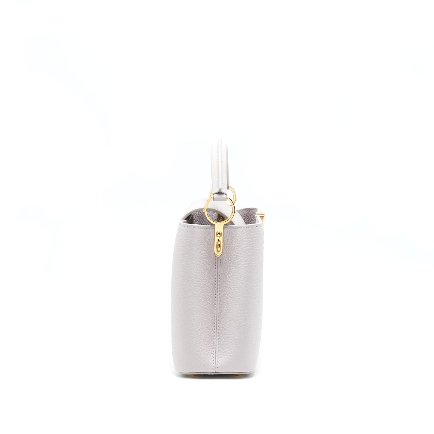 Louis Vuitton Capucines Brume Grey Gold Harware with Abalone-Shell