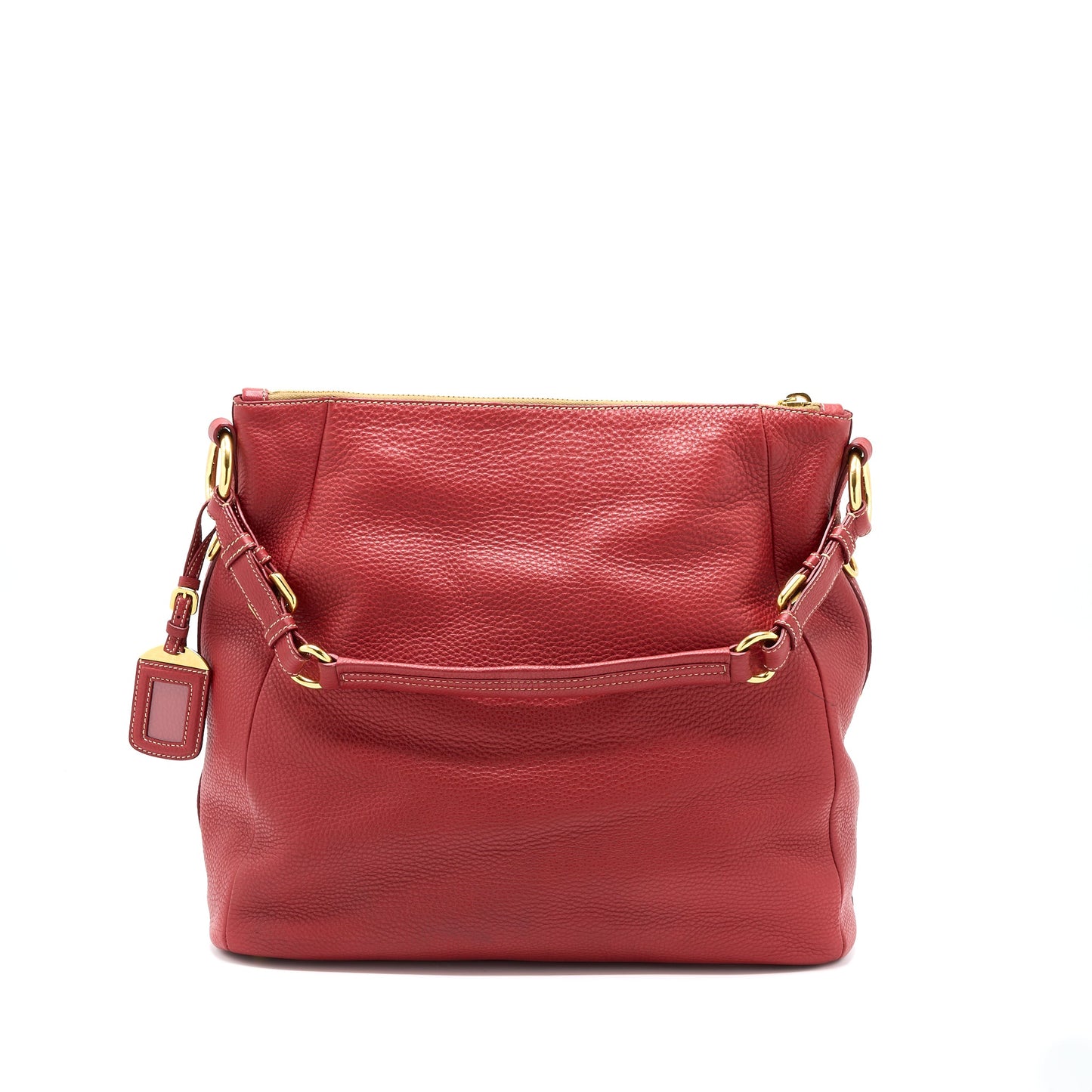 Prada Vitello Daino Purse Calfskin Red