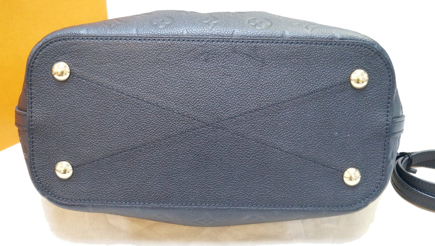 LOUIS VUITTON Black Monogram Empreinte Mazarine MM Bag