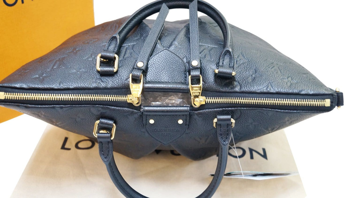 LOUIS VUITTON Black Monogram Empreinte Mazarine MM Bag