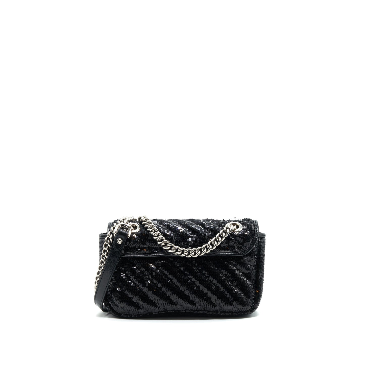 Gucci Marmont Mini Sequin Mini Purse Black