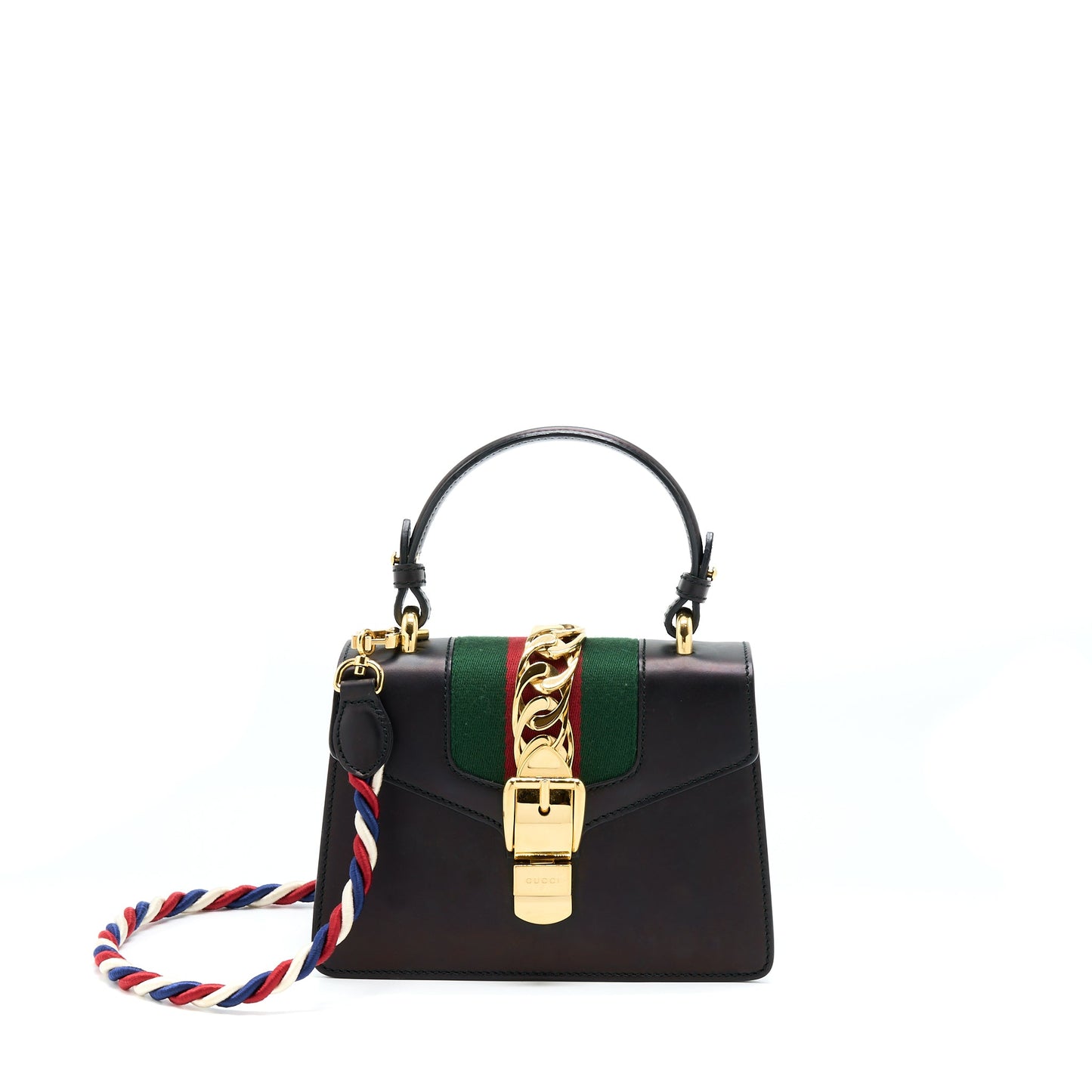 Gucci Mini Top Handle Sylvie Purse Black