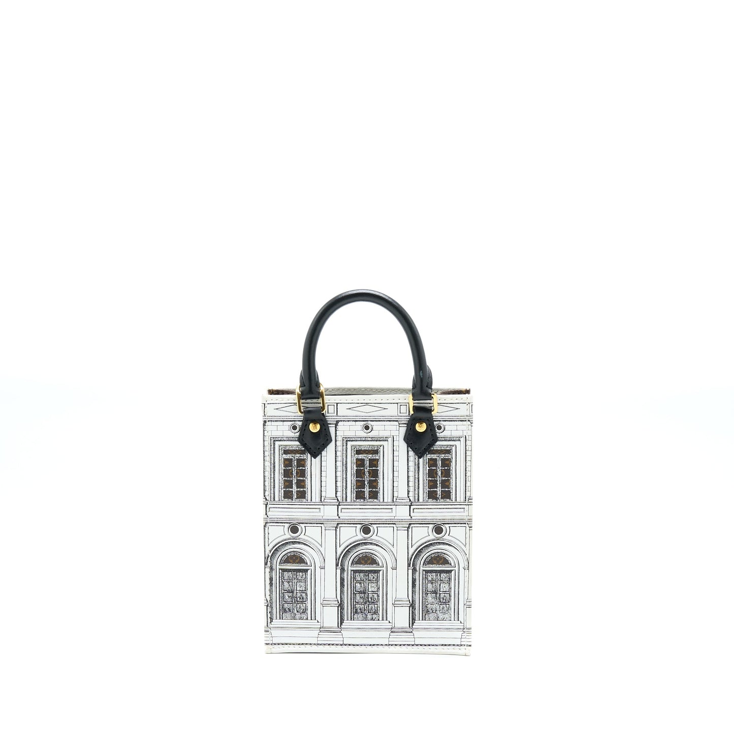 Louis Vuitton Petit Sac Plat Purse White/Black Fornasetti Monogram Canvas