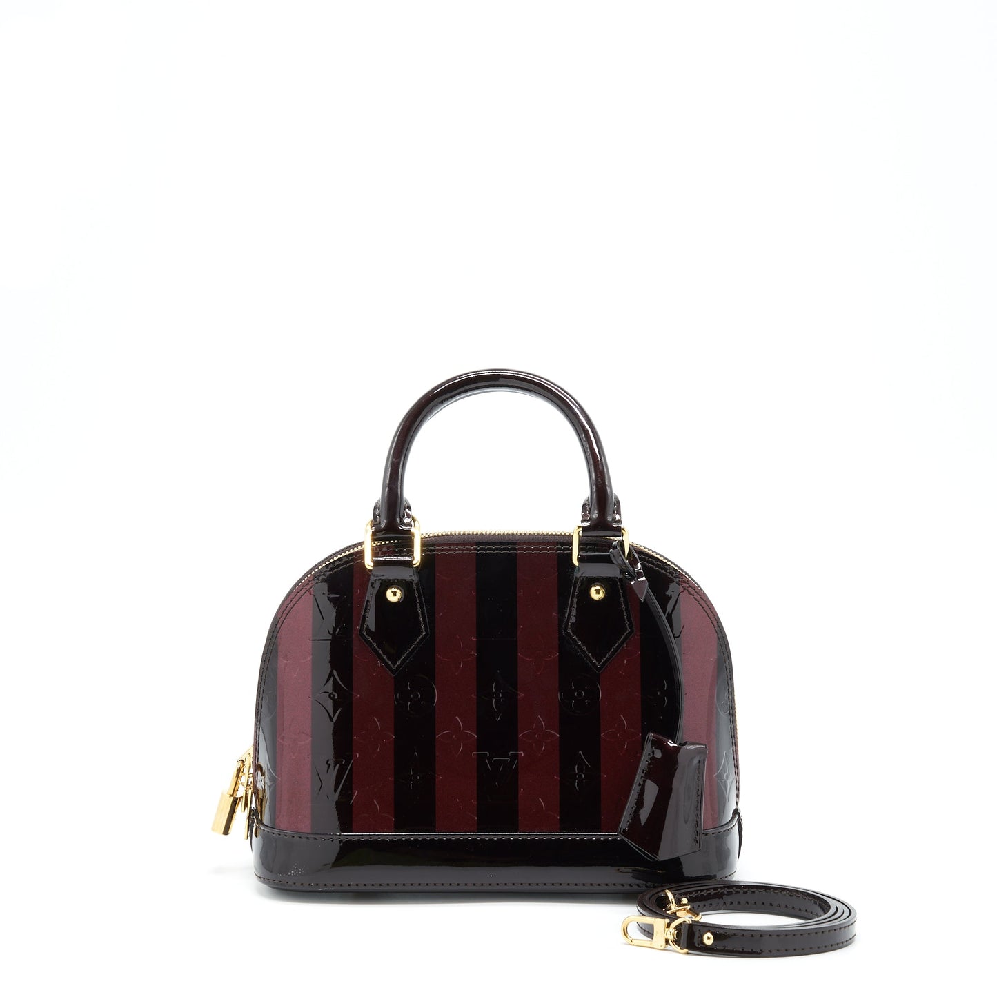 Louis Vuitton Alma Patent Amarante Raye
