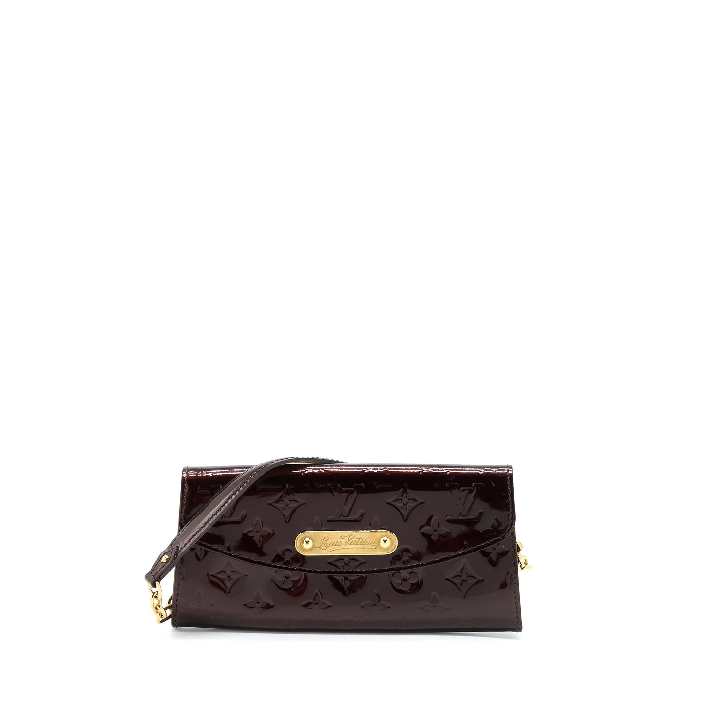 Louis Vuitton Sunset Boulevarde Mini Purse Patent Dark Red