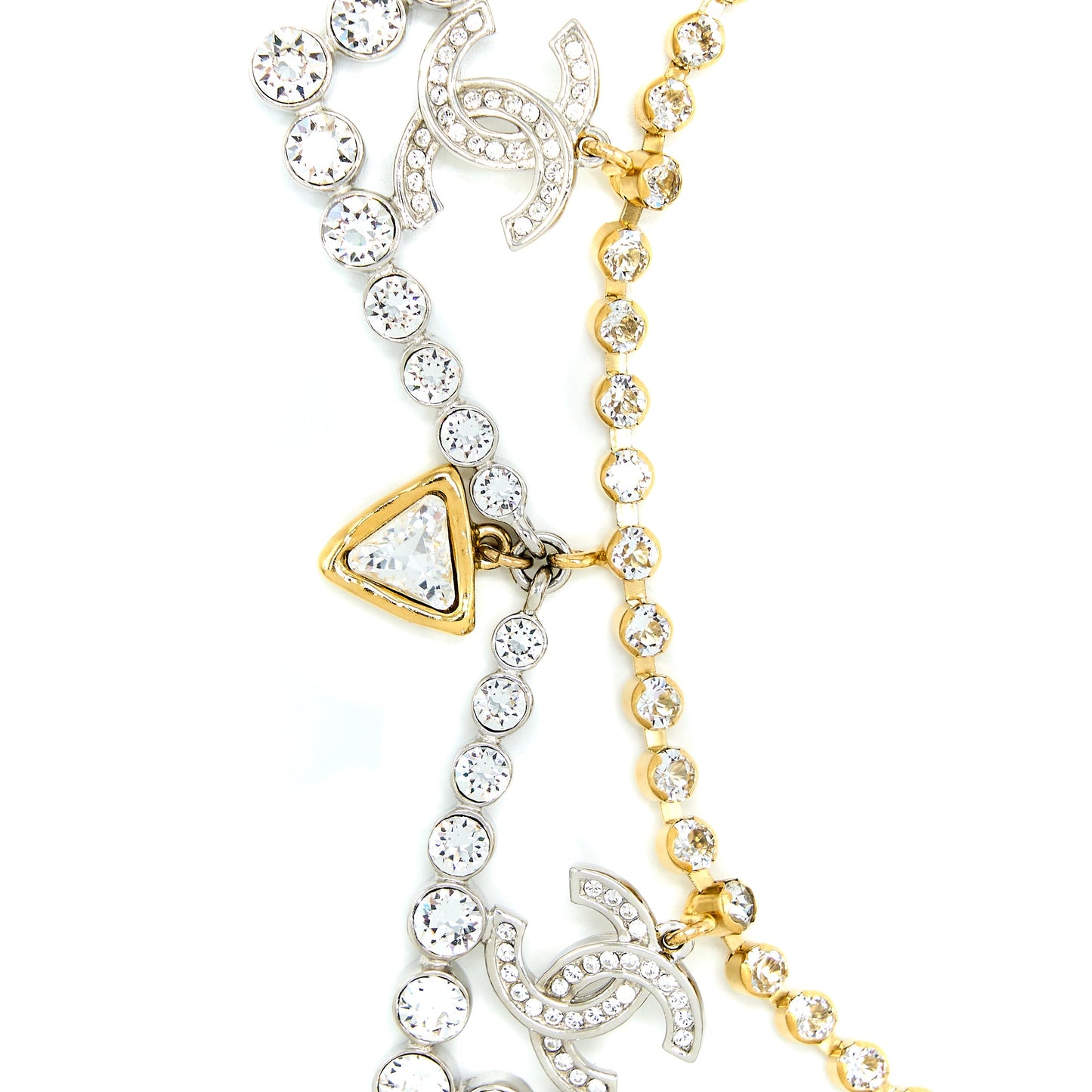 Chanel Crystal CC Choker Gold Tone