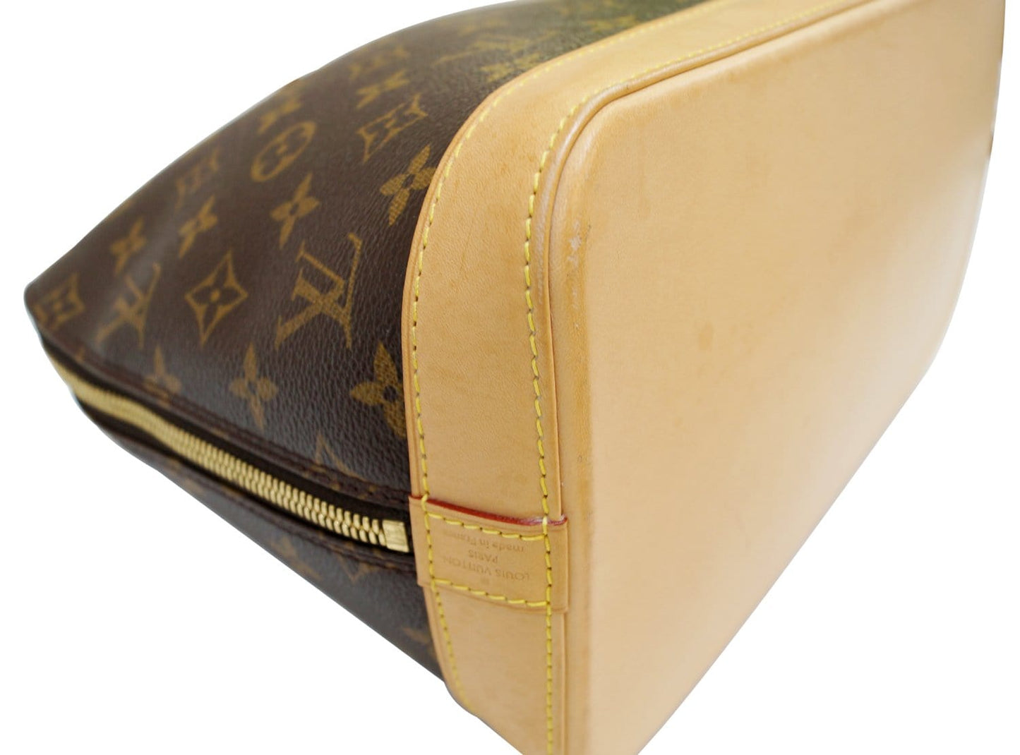 LOUIS VUITTON Monogram Canvas Brown Alma Satchel Bag