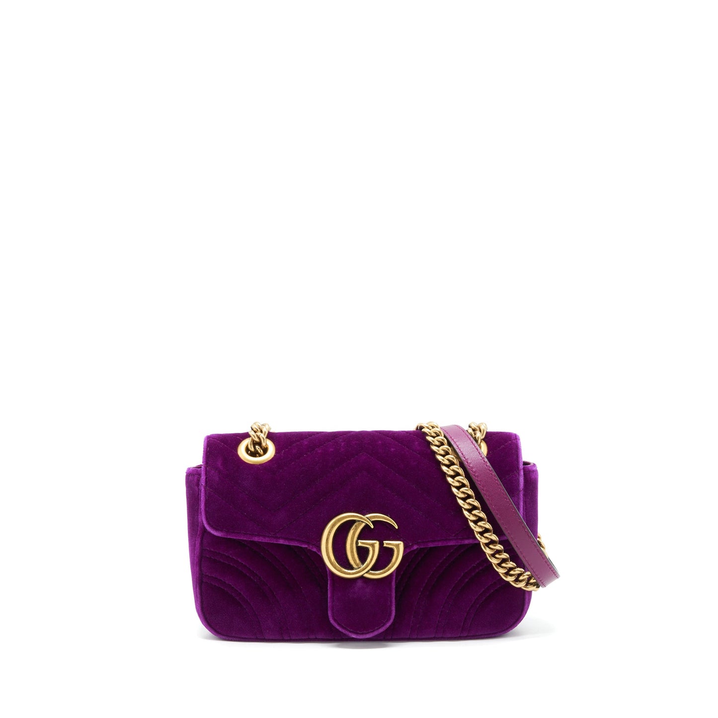 Gucci mini marmont Purse Velvet Purple