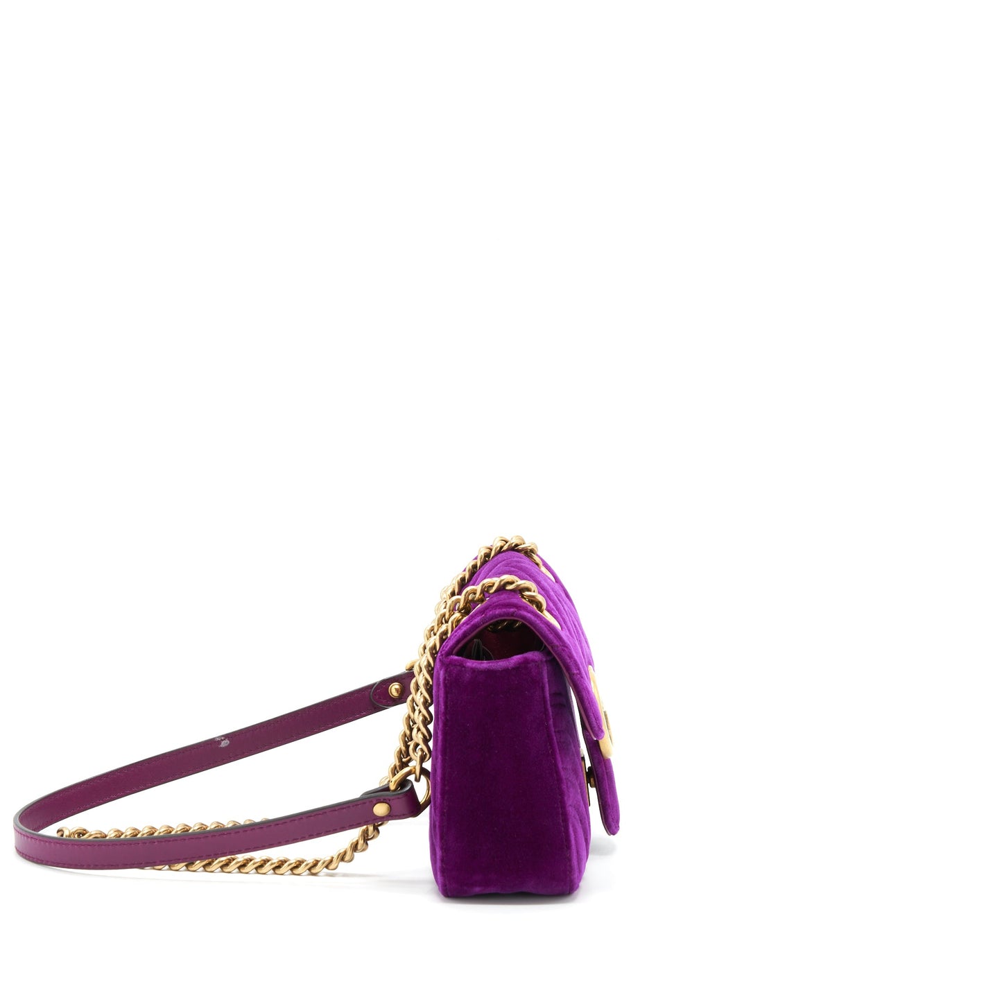 Gucci mini marmont Purse Velvet Purple