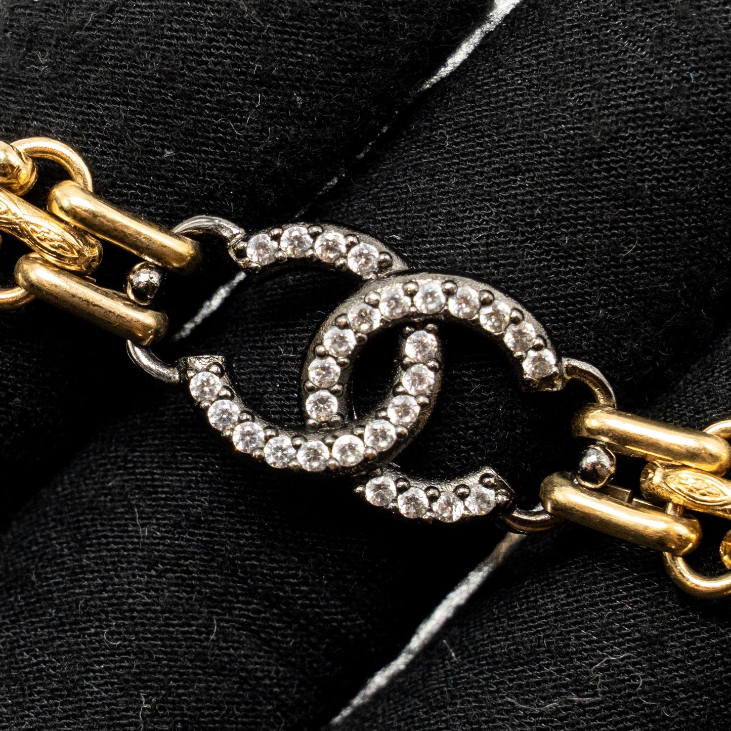 Chanel CC Chain Bracelet Crystal Multicolour Tone