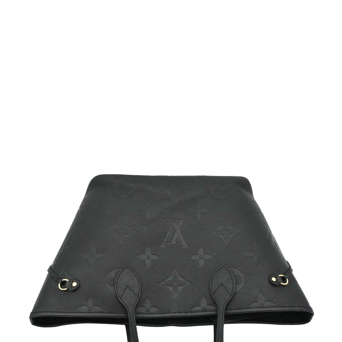 LOUIS VUITTON Neverfull MM Empreinte Leather Tote Shoulder Bag Black