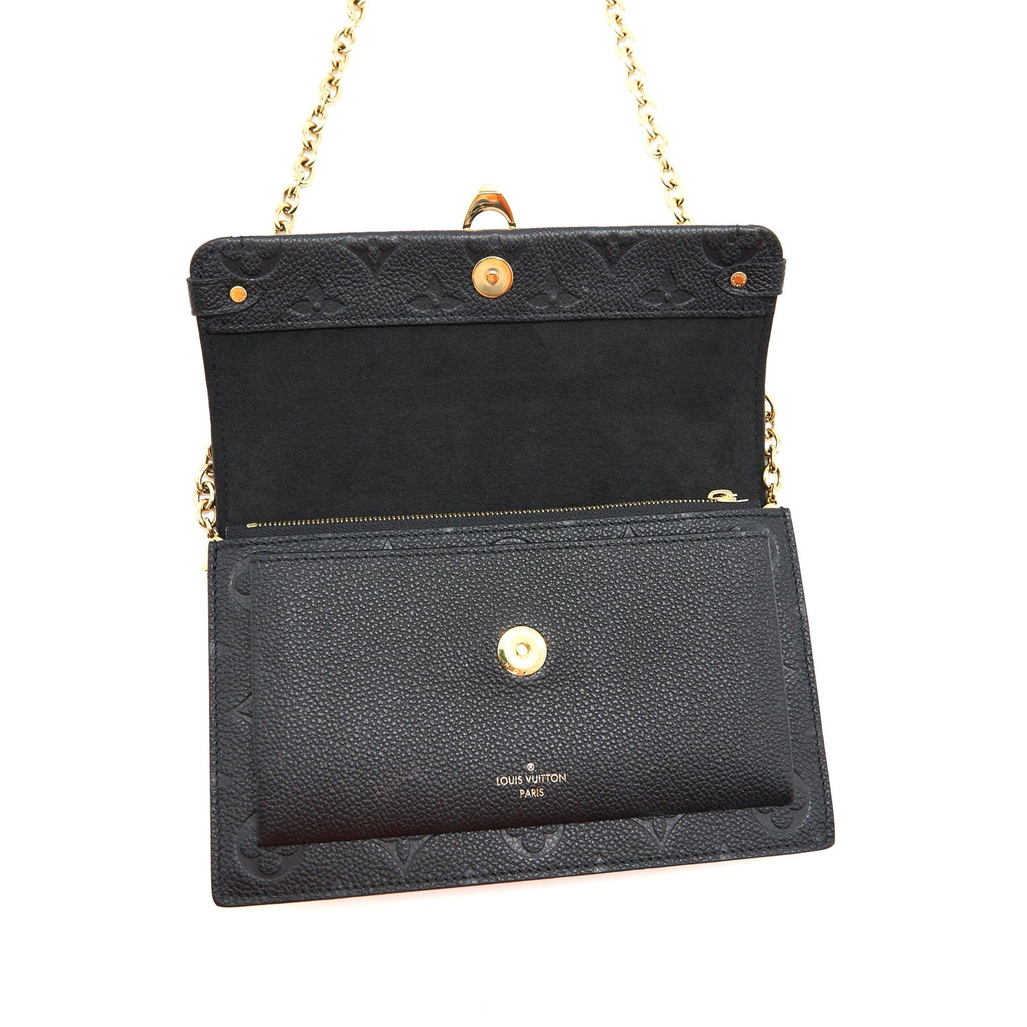 LOUIS VUITTON VAVIN CHAIN WALLET BLACK