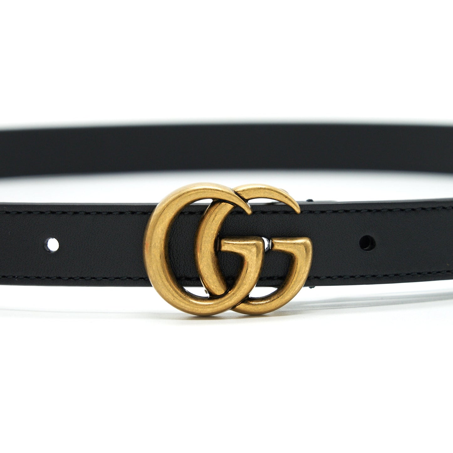 Gucci Size80 Buckle 2cm Leather Belt Black
