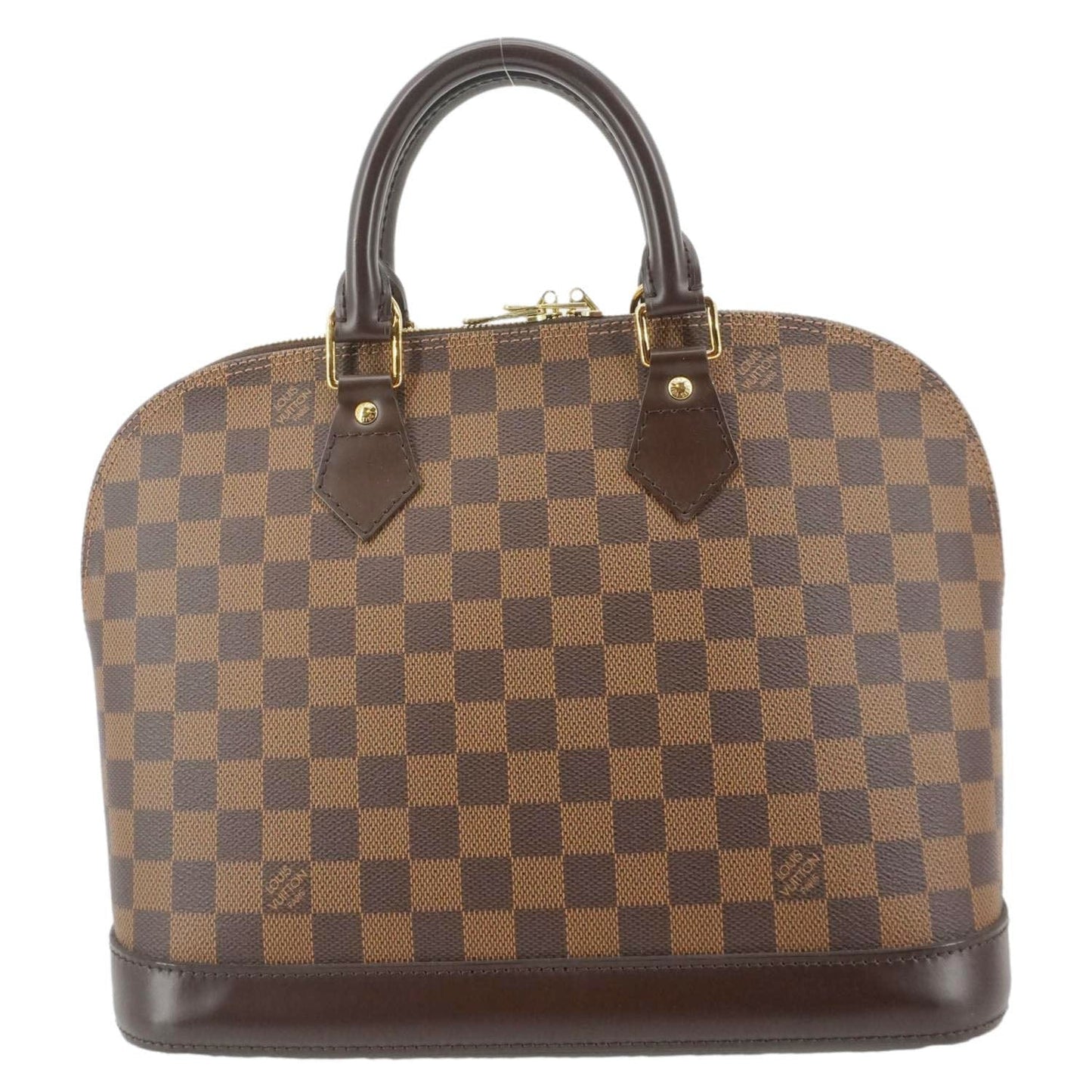 LOUIS VUITTON Alma PM Damier Ebene  Satchel Bag Brown