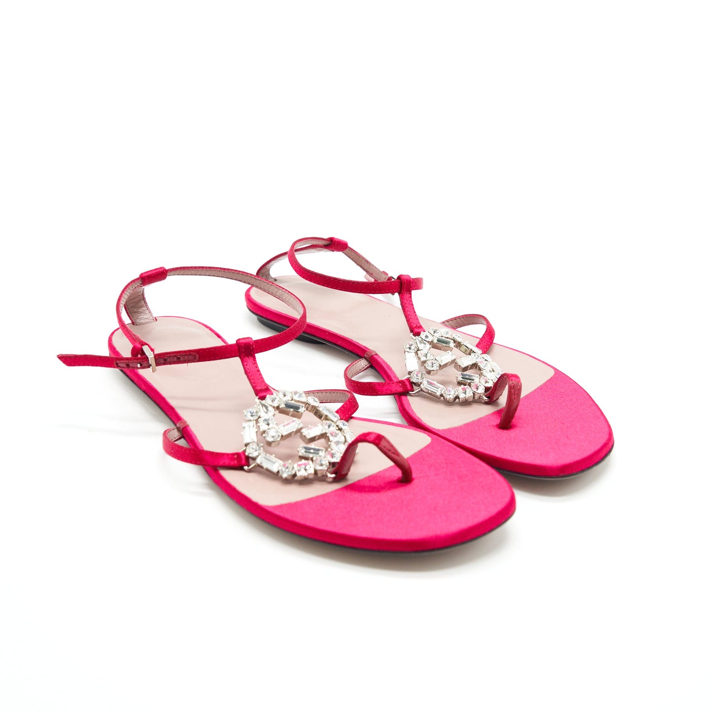 Gucci Crystal Logo Sandal Size 38