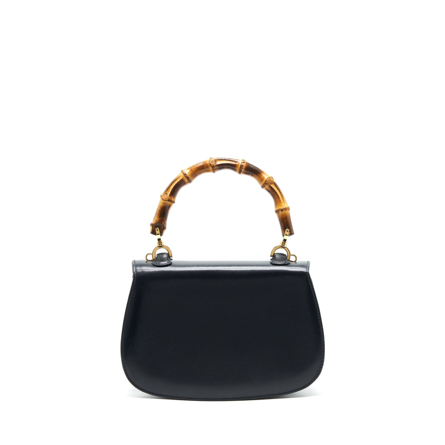 Gucci Vintage Bamboo Small Top Handle Purse Black