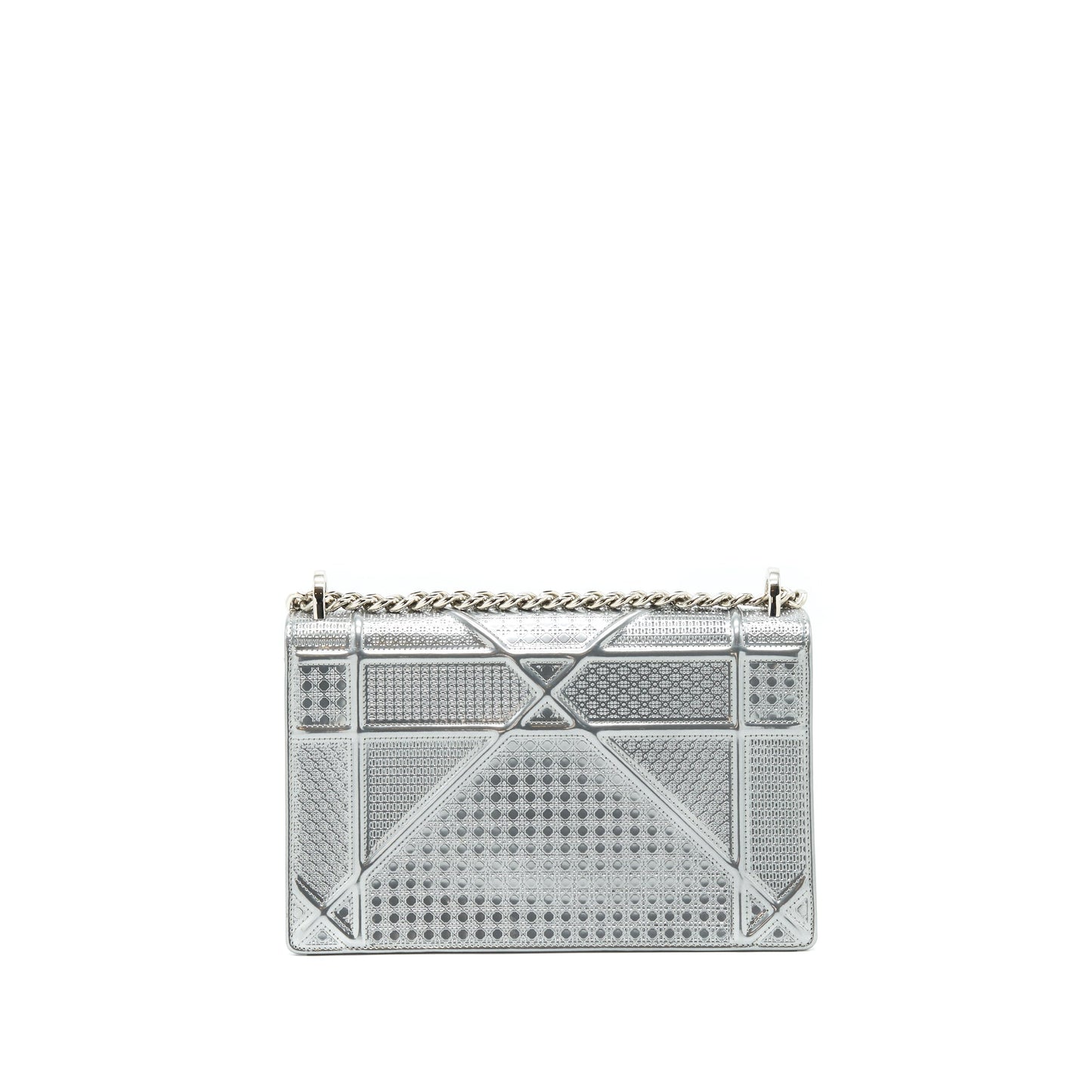 Dior Medium Diorama Metallic Silver