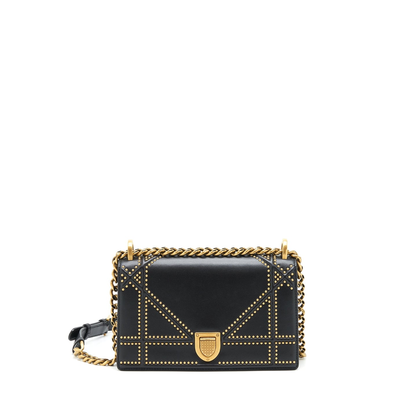 Dior Small Studded Diorama Black