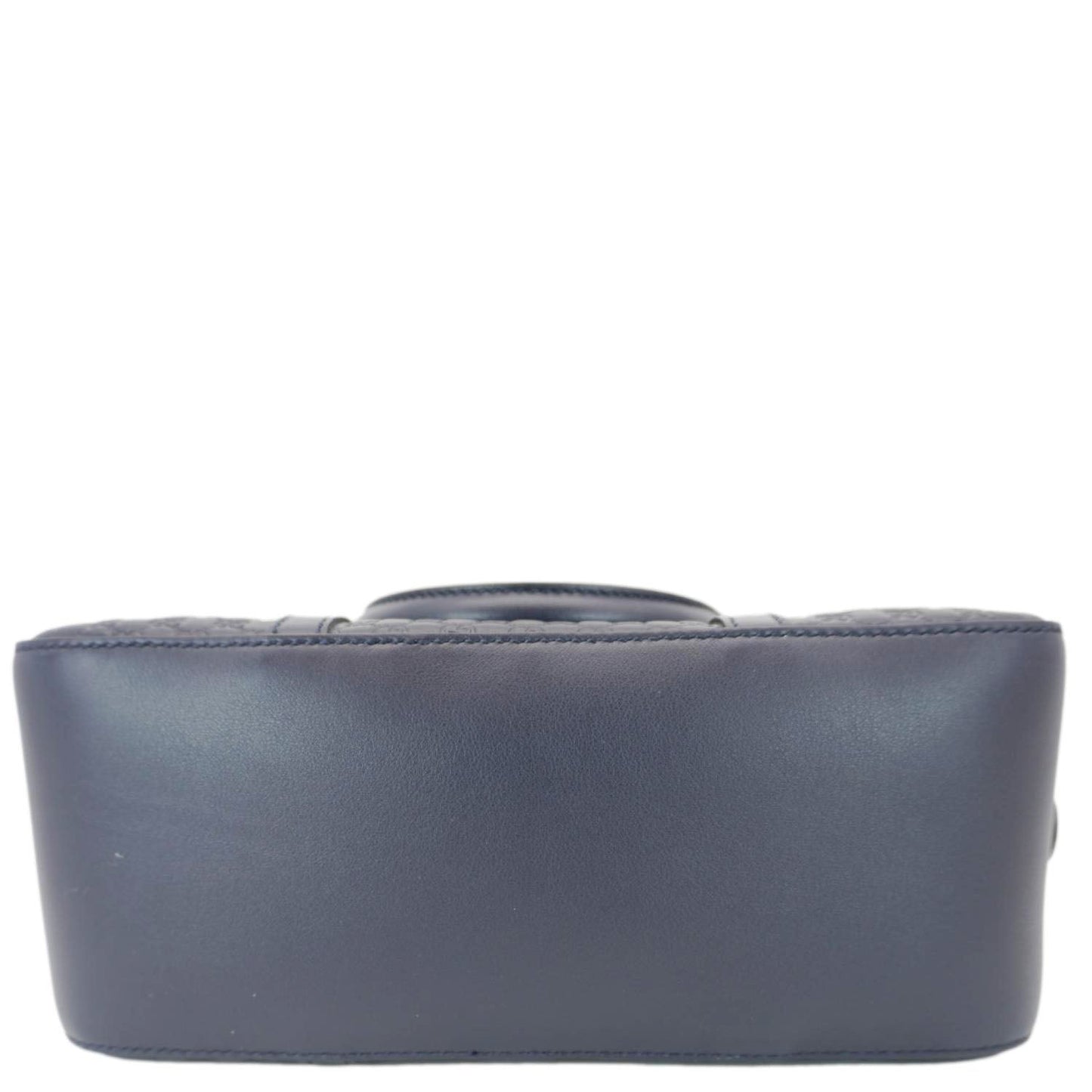 GUCCI Small Microguccissima Leather Crossbody Bag Navy Blue 510286