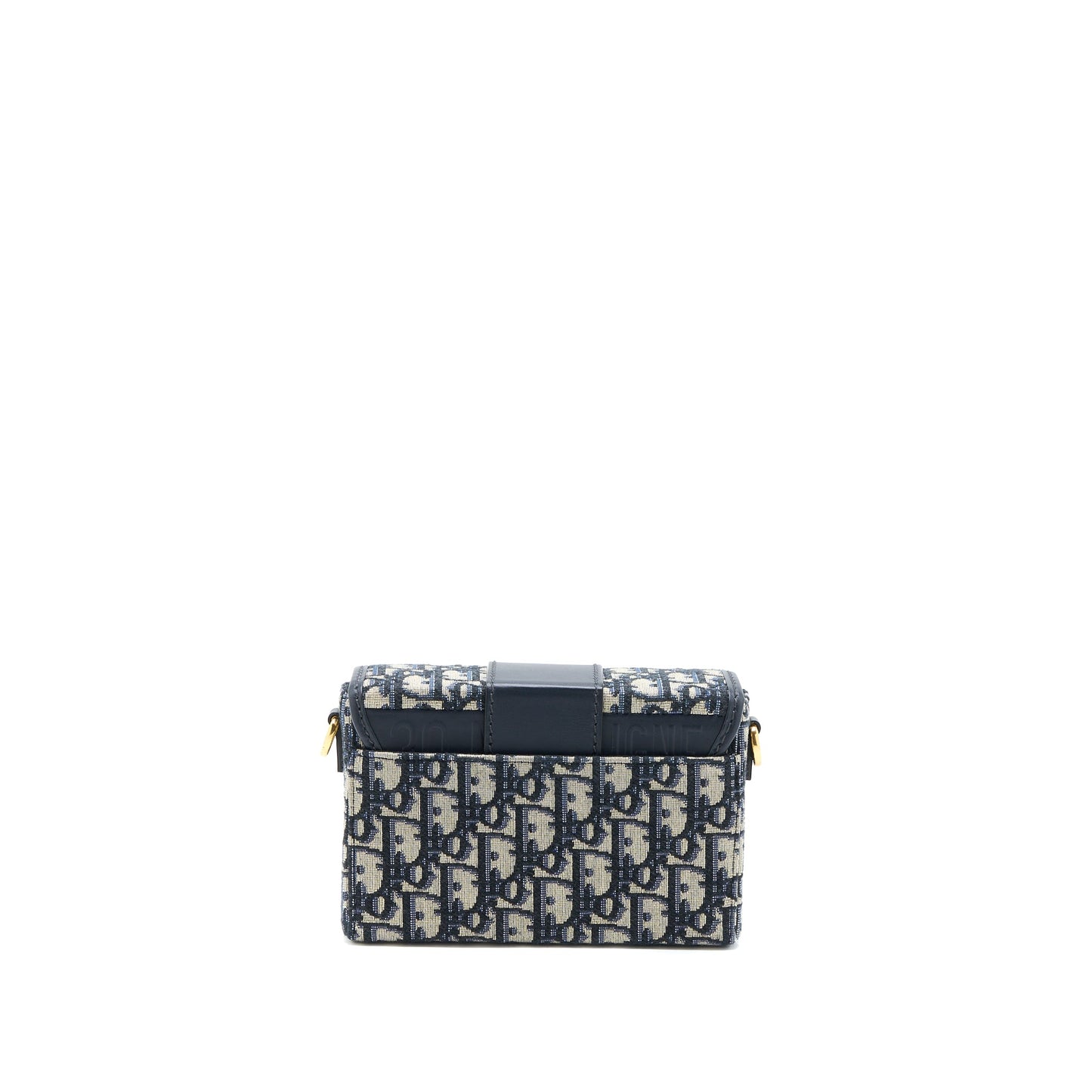 Dior 30 Montaigne Mini Box Purse Blue Oblique