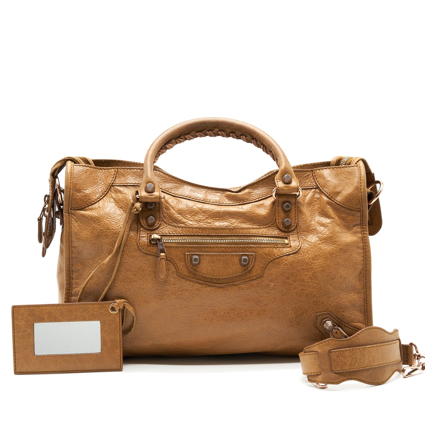Balencianga Giant City Purse Light caramel
