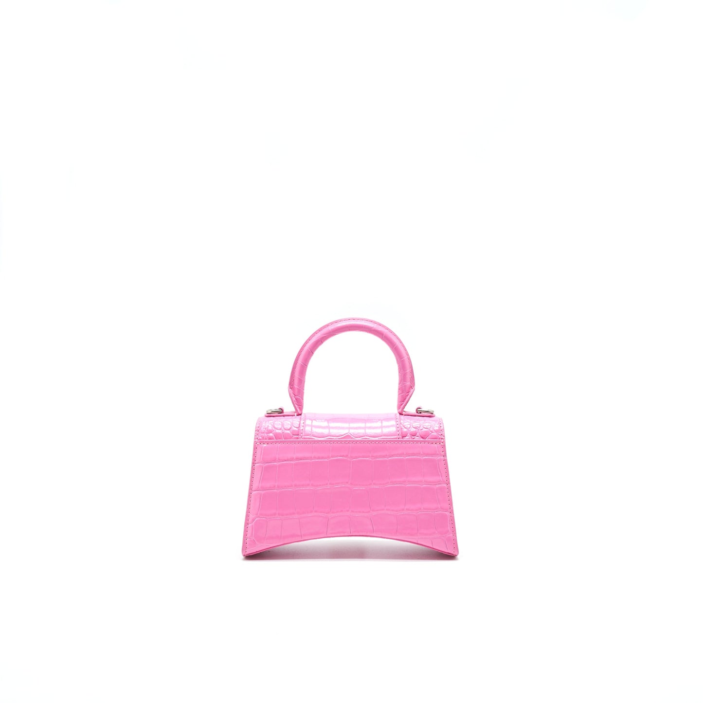 Balenciaga Hourglass croc-effect leather Tote Pink