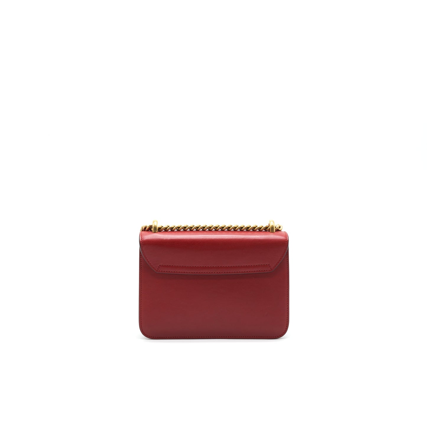 Gucci Bow and Pearl Leather Chain Mini Purse Red