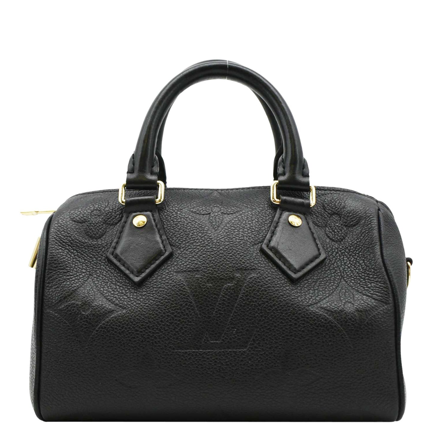 LOUIS VUITTON Speedy 20 Bandouliere Empreinte Leather Shoulder Bag Black